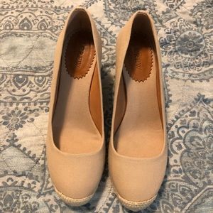 J. Crew canvas espadrille wedges size 8